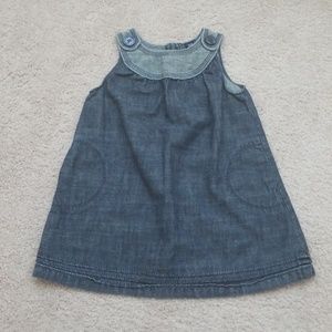 Baby Gap Vintage Holiday 2008 Denim Pinafore Dress